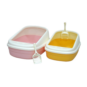 Bac à litière pour chat extra large, design rectangulaire ouvert, matériau PP, pour animaux de compagnie - Product Image 1