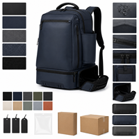 Sac à dos de sport décontracté imperméable en PU avec compartiment inférieur pour chaussures et poche pour bouteille, idéal pour les trajets quotidiens