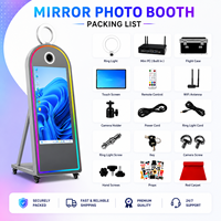 YD Nouveau Photobooth Miroir Magique 65/45 Pouces, Machine Photobooth de Mariage avec Écran Tactile 43/32 Pouces, Appareil Photo et Imprimante