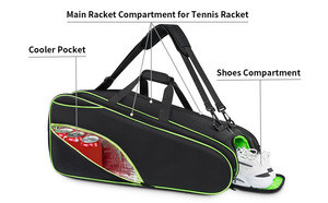 Mochila Convertible Grande para Raqueta de Tenis, Bolsa Protectora Duradera con 6 Compartimentos para Raqueta, Bolsa con Correa PARA EL Hombro - Product Image 2