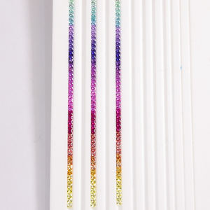 พลอยสังเคราะห์สีรุ้งแบบหลวมพลอยรูปสี่เหลี่ยมจัตุรัสตัดเป็นคอรันดัมสำหรับทำเครื่องประดับ - Product Image 4