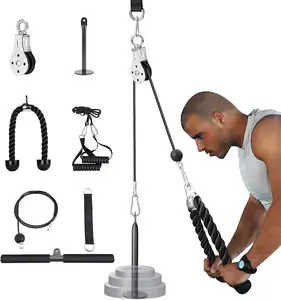 Kasnak kablo makinesi bağlantı sistemi, el gücü eğitim kolu Biceps Triceps Blaster ev spor salonu egzersiz ekipmanları