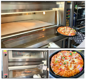 Horno de gas de 3 capas para reposterí<span class=keywords><strong>a</strong></span>, horno comercial de tres capas para equipos de panaderí<span class=keywords><strong>a</strong></span>, cubierta de pizza de gas de 3 cubiertas, precio de <span class=keywords><strong>panaderia</strong></span> - Product Image 2