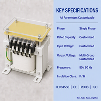 Transformateur abaisseur personnalisé monophasé 220V entrée/sortie, taille et matériau du noyau entièrement personnalisables