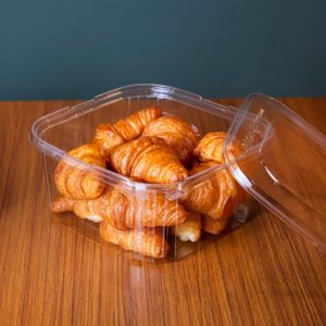 Versatilidad Contenedor de comida de plástico desechable transparente de 64 OZ Diseño de dos piezas Almacenamiento reciclable a prueba de manipulaciones para croissants - Product Image 6