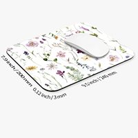 Tapis de souris carré en caoutchouc de fabrication chinoise, motifs floraux magnifiques, impression personnalisée, texture premium, lavable, antidérapant, pour jeux et bureau