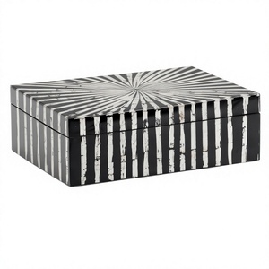 Resin Inlay Jewelry Box MDF Storage Box American Style Eco-friendly Multi-functional Living Room Decorative High-quality Tools - Product Image 1