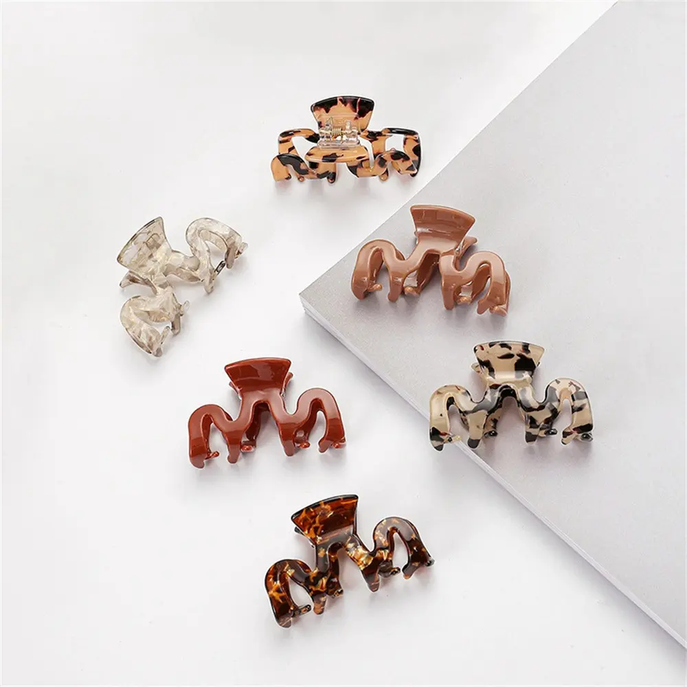 Manufacturer Direct Sale Acrylic Hair Claw Clips For Women Hair Clamp Clip Biodegradable Resin Hair Claws Customs