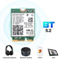 Tueur Wi-Fi 6E Carte AX1675i 160MHz 2.4G/5G/6Ghz Sans Fil Réseau Adaptateur AX211NGW CNVio2 M.2 Clé E 802.11ax BT 5.2 Win10