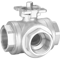 Vannes à boisseau sphérique en acier inoxydable 3 voies 1000WOG, filetage NPT femelle, type L/T, poignée manuelle pour eau, huile, gaz - Vente en gros usine