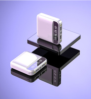 Mini Banco de Energía Ultra Delgado y Colorido de 10000mAh con Doble Puerto USB Tipo-C, Correa, Pantalla LED, Linterna, Carga Rápida y Portátil