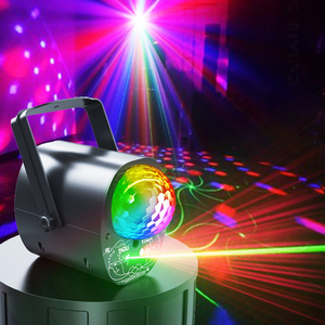 ไฟเลเซอร์ RGB LED 3-in-1 สำหรับงานปาร์ตี้ พร้อมโปรเจคเตอร์ลูกบอลดิสโก้ ควบคุมด้วยรีโมท เหมาะสำหรับงานดีเจ คลับ และงานคริสต์มาส - Product Image 2