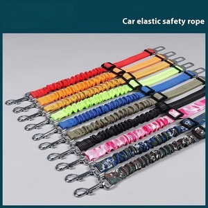 Dog Car Safety Seat Belt Retractable <b>Lead</b> Adjustable Elastic Strap Locking Carabiner for Vehicle Travel - Product Image 2