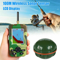 Détecteur de poissons sans fil sous-marin 100M avec écran couleur LCD, sondeur écholocalisateur 45M, sonar, équipement de pêche sur glace, alarme de pêche