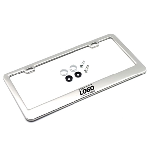 Cornice per Targa in Alluminio Personalizzata OEM, Copritarga Nero con Tappi a Vite per Auto USA in Materiale Poliestere - Product Image 3