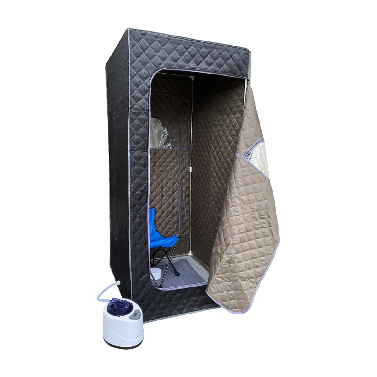 Set per Sauna a vapore a casa Full Body, piroscafo 4L grande Sauna a vapore pieghevole uno 1 Sauna portatile da 2 persone