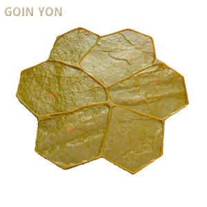 GOINYON Juego de moldes de hormigón Ashlar, textura de pizarra, tapetes de impresión de caucho, material de caucho para estampado de pisos y paredes, personalizable - Product Image 1