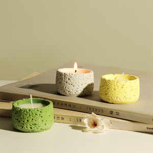 Eco-vriendelijke lege beker decoratie voor thuis, aromatherapie, betonnen kaarsenhouder, meteorietvorm, cementen kaarsenhouder, cadeau - Product Image 4