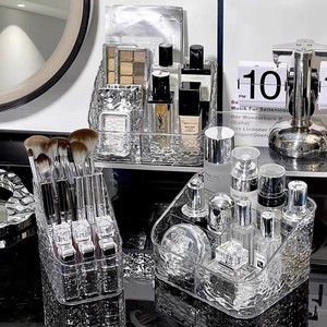 Acrylic Makeup Organizer Storage Box 4 In 1 Cosmetic Desk Holder For Brush Lipstick Skincare Products Desktop Rack High End - Product Image 1