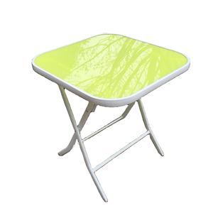 Table carrée pliable bon marché en aluminium léger pour le jardin avec dessus <span class=keywords><strong>de</strong></span> table en verre mobilier d'extérieur - Product Image 1