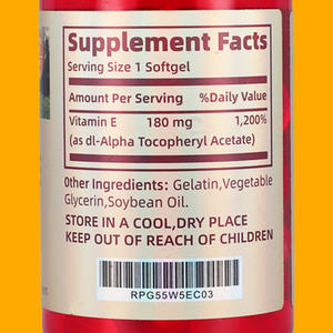 गर्म बिक्री नरम विटामिन ई 400 180 मिलीग्राम ग्लूटेन-मुक्त डेयरी मुक्त गैर-gmo-प्रतिरक्षा समर्थन विटामिन पूरक कैप्सूल कैप्सूल के लिए - Product Image 5