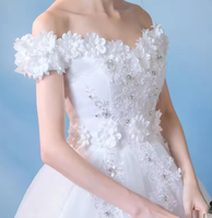 NDC10040 2024 New Offshoulder Trailing Wedding Dress Brides High Waist Pregnant Women Large Size Straps Light Wedding Dress