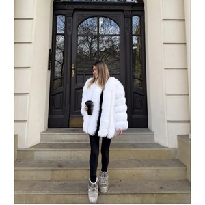 RXFurs Estilo Moderno, Precio Económico en China, Últimos Diseños de Abrigos de Piel de Zorro Auténtica, <span class=keywords><strong>Chaqueta</strong></span> de Piel de Invierno de Lujo para <span class=keywords><strong>Mujer</strong></span> - Product Image 1