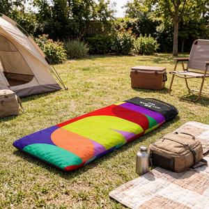 Sac de couchage individuel Coupe du Monde <span class=keywords><strong>FIFA</strong></span> 2026 – Design vague dégradée vibrante, léger, facile à ranger et à transporter pour le camping en extérieur - Product Image 1