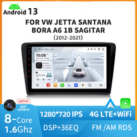 Système de navigation GPS pour voiture Android 9 pouces avec Carplay, écran 1280*720, lecteur radio Carplay, pièces pour VW Golf 6 2012-2021