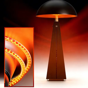 Chauffage au <span class=keywords><strong>gaz</strong></span> portable d'<span class=keywords><strong>extérieur</strong></span> 1000KW à flamme, <span class=keywords><strong>lampe</strong></span> de sol mobile au GPL pour usine, vente chaude - Product Image 6