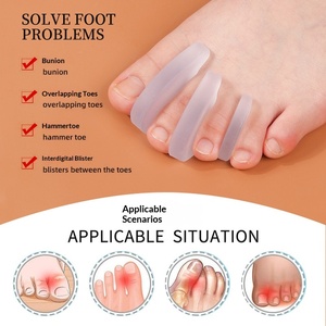 <span class=keywords><strong>Orthèse</strong></span> pour <span class=keywords><strong>Hallux</strong></span> <span class=keywords><strong>Valgus</strong></span>, Séparateur d'orteil en SEBS souple et invisible, pour jour et nuit, Manchons d'orteil en gel, Protège-arthrose du <span class=keywords><strong>hallux</strong></span> <span class=keywords><strong>valgus</strong></span> - Product Image 3