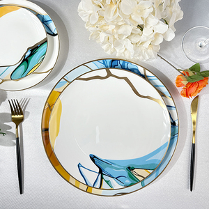Dining Plates <b>Set</b> Plates <b>Sets</b> <b>Dinnerware</b> Luxury Ceramic <b>Dinnerware</b> <b>Set</b> - Product Image 2