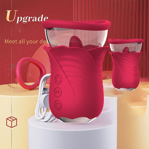 ร้านขายของเล่นทางเพศ LOVE ขายส่ง เครื่องช่วยสำเร็จความใคร่หญิงแบบเร็ว รูปทรงดอกกุหลาบ ดูด เลีย สั่น กระตุ้นคลิตอริสและหัวนม - Product Image 3