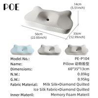 Oreiller Ergonomique Thérapeutique en Mousse à Mémoire de Forme, Respirant, Contour Papillon, Orthopédique, Anti-insomnie, Moderne, Offre Spéciale