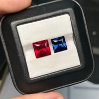 Batu Permata Ruby Merah Darah Merpati Potongan Princess 2-10mm Hasil Laboratorium Batu Safir Biru Royal