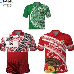 Nouvelle arrivée personnalisé Tonga jour de l'émancipation hommes polos Tonga t-shirts - Product Image 1