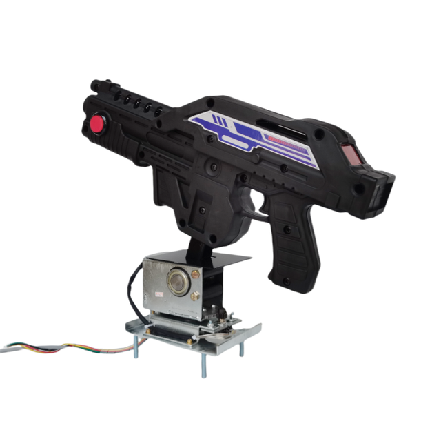 Children's Coin-Operated Video Game Arcade Machine Metal Plastic Wooden Shooting Gun Model for Game Centers and Kids