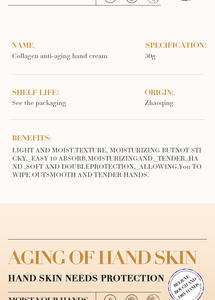 Toptan kemik kollajen el kremi anti-kırışıklık el nemlendirici cilt gençleştirme VC beyaz Crema de manos kolaj - Product Image 5