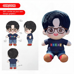 ของเล่นตุ๊กตาออกแบบได้ตามต้องการผู้ผลิตทำการ์ตูนตัวละครมนุษย์ของเล่นจำลองที่ทำจากขนสัตว์แมวโมเฟอร์ - Product Image 1