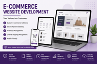 E-Ticaret Web Sitesi Geliştirme Hizmetleri Özel Mağaza Tasarımı Güvenli Ödeme Envanter Sipariş Gönderim Yönetimi Acenteliği