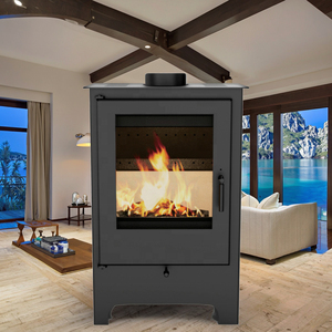 Stufa <span class=keywords><strong>a</strong></span> <span class=keywords><strong>Legna</strong></span> da Interno Moderna ed Ecologica, 5.5KW, 84% di Efficienza, con Alimentazione Secondaria dell'Aria per il Riscaldamento - Product Image 4