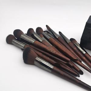 Ensemble de 16 pinceaux de maquillage à manche en bois, poils naturels, pour fond de teint, estompage, anticernes, fard à paupières, visage - Product Image 5