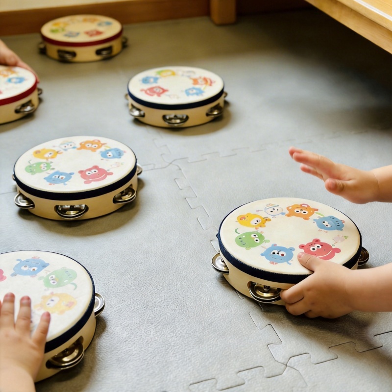 オーダーhandmade＊ tambourine  がま口 tp* Musical Instruments Handmade Tambourine and Shaker Set Toy
