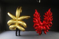 Ailes gonflables personnalisées OEM en forme de tentacules/flammes, gonflables de qualité commerciale pour festivals