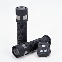 Puños de Manillar con Señal de Giro para Bicicleta, Alarma de Vibración de 120dB, Controlador Inalámbrico LED RGB para Ciclismo, Scooter Eléctrico, Luces de Advertencia para Bicicleta