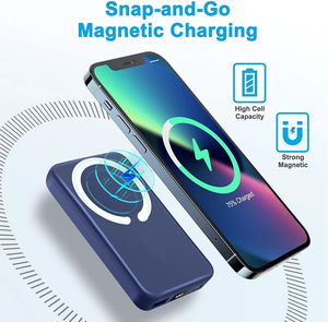 Du lịch xách tay siêu mỏng hợp kim từ ngân hàng điện QL sạc không dây cho Iphone bên ngoài phụ trợ Pin macsefe Powerbank - Product Image 6