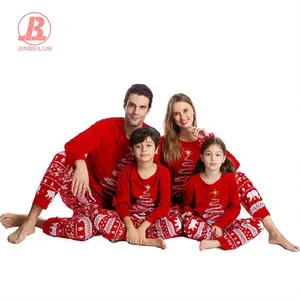 JBeiL aile giyim seti kırmızı Santa anne çocuk giysileri noel pijama 2022 çiftler noel aile eşleştirme pijama seti