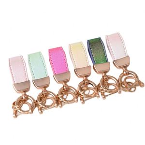 Porte-clés en cuir PU personnalisés imprimés en gros, porte-clés de voiture en cuir PU 2D/3D de haute qualité avec logo métallique pour cadeaux d'entreprise - Product Image 2