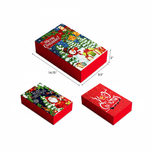 14.75 "X9.5" X2 "กล่องของขวัญคริสต์มาส3-PC 24ชิ้น /cs อุปกรณ์วันหยุด - Product Image 2