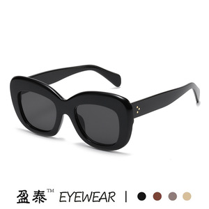 แว่นตา แว่นกันแดดทรงแคทอายขนาดใหญ่ UV400 กรอบพีซี แฟชั่นสตรี สไตล์สตรีท - Product Image 5